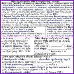 Rządy i armie polskie poza granicami kraju – notatki i karta pracy