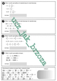 Liczby dodatnie i ujemne, dodawanie i odejmowanie, klasa 6, praca w grupach