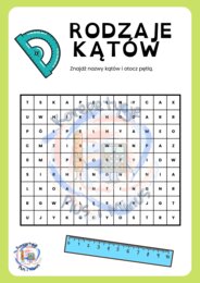 Wykreślanka rodzaje kątów