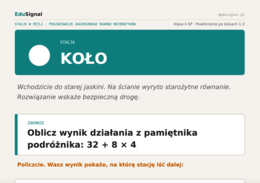 4 klasa matematyka - powtórzenie po wakacjach— stacje zadaniowe (samosprawdzająca pętla + klucz dla nauczyciela)