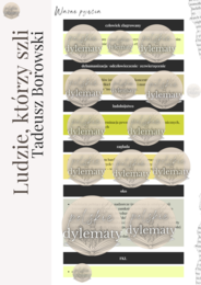 Tadeusz Borowski "Ludzie, którzy szli" - opracowanie maturalne