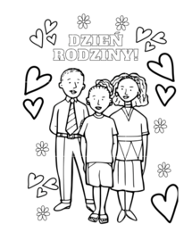 DZIEŃ RODZINY KOLOROWANKA XXL 9 CZĘŚCI