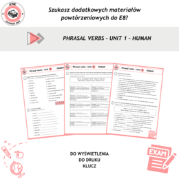 Phrasal verbs – jak ułatwić ósmoklasistom powtórkę przed egzaminem? cz.1 Człowiek