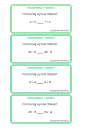 Trening tabliczki mnożenia - poziom 1