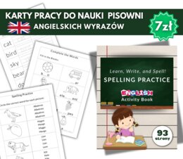 🧑‍🏫🇬🇧Zeszyt ćwiczeń do nauki poprawnej pisowni angielskich wyrazów🇬🇧🧑‍🎓Ponad 90 str PDF 🩷