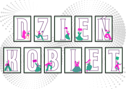 DZIEŃ KOBIET – napis na gazetkę na tablicę szkolną