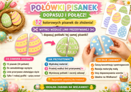 Połówki pisanek – dopasuj i połącz
