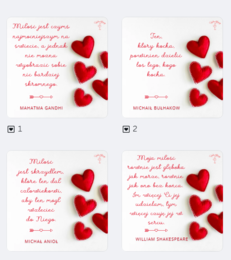 Walentynki - cytaty o miłości, gazetka