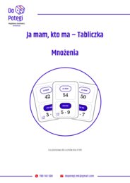 Ja mam, kto ma? – Tabliczka mnożenia