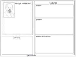 Karta pracy - Henryk Sienkiewicz