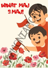 Plakat 3 MAJ.Święto Konstytucji 3 Maja.