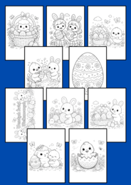 10 kolorowanek wielkanocnych