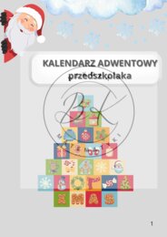 Kalendarz adwentowy przedszkolaka