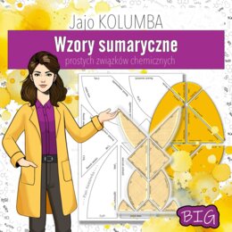 Chemia. Klasa 7. Wzory i nazwy prostych związków chemicznych. Jajo Kolumba. Układanka. Tangram. Puzzle. Karta pracy. Zadanie. Zagadka. Wielkanocna/wiosenna karta pracy.