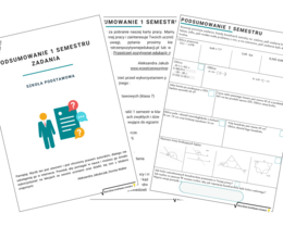 Podsumowanie 1 semestru - matematyka klasa 7 + wersja w języku ukraińskim