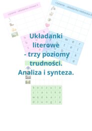 Układanki do nauki czytania - edukacja językowa Montessori, poziom różowy, niebieski i zielony