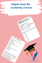 English Class A1+ – Unit 3 – vocabulary revision