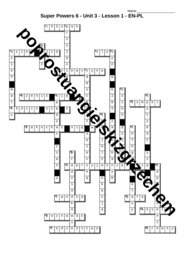 Super Powers 6 – Unit 3 – krzyżówki