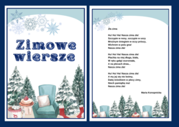 ZIMOWE WIERSZE – zima - biblioteka – świetlica – WIERSZE – GAZETKA – wersja 1