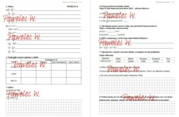 Działania na ułamkach zwykłych i dziesiętnych - sprawdzian, karta pracy, kl. 6 (przykłady, zadania tekstowe) 2 wersje/grupy