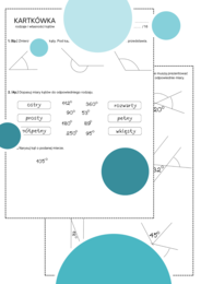 Kartkówka - kąty. Klasa 5