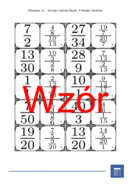 Domino - Ułamki złożone | matematyka