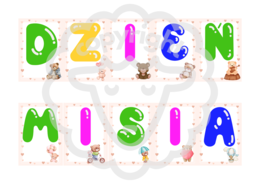 Girlanda napis: "DZIEŃ MISIA"