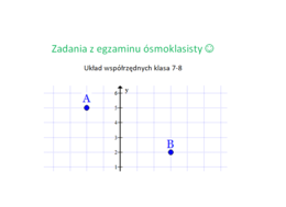 Układ współrzędnych zadania z egzaminu ósmoklasisty klasa 7-8 :-)