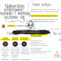 Najbardziej efektywne techniki i metody uczenia się - gazetka lub prezentacja