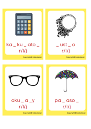 Różnicowanie słuchowe - utrwalanie głosek r, l, j