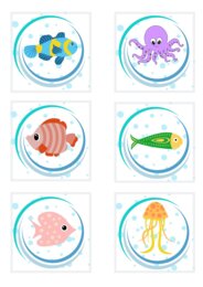 ZNACZKI PRZEDSZKOLNE. ZWIERZĘTA MORSKIE. CZĘŚĆ I.