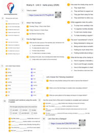 Brainy 6 – Unit 2 – karta pracy