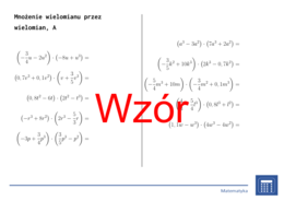 Mnożenie wielomianu przez wielomian | matematyka, algebra | 26 kolumn