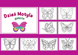 DZIEŃ MOTYLA – Galeria portretów – kolorowanka – kolorowanki – WIOSNA – biblioteka – świetlica – przedszkole – 30 wersji