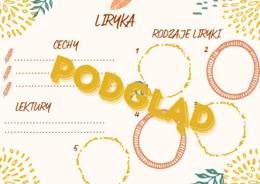 Liryka, epika i dramat - notatki do uzupełnienia (powtórka przed egzaminem ósmoklasisty i nie tylko)