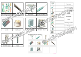 Zestaw kart obrazkowych: IN THE BATHROOM SET 3