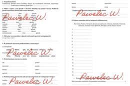 Głoska, litera, alfabet, sprawdzian, karta pracy, kl. 3 i 4