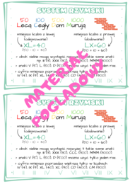 Liczby rzymskie - karta pracy. Egzamin ósmoklasisty.