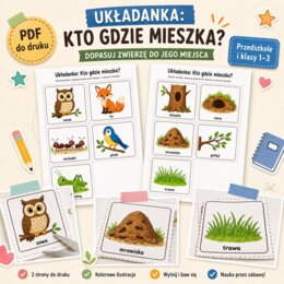 Układanka: kto gdzie mieszka?