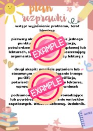 Rozprawka, poziom podstawowy, 1 strona pdf, naklejka/planer