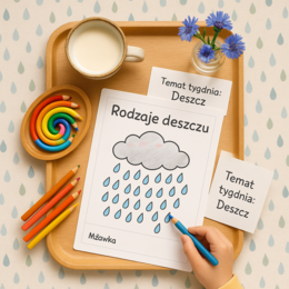 Karta pracy: "Rodzaje deszczu"