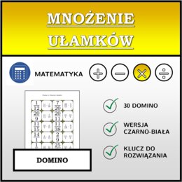 Domino - Mnożenie ułamków | matematyka