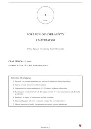 Arkusz E8 matematyka - marzec 2026 - wersja o podwyższonej trudności