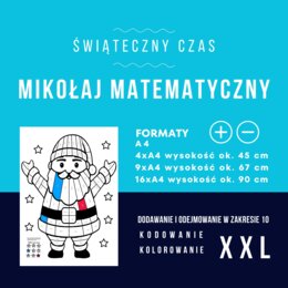 Mikołaj matematyczny xxl - aktywizująca kolorowanka