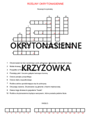 Rośliny okrytonasienne - krzyżówka
