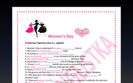 Dzień Kobiet - Women's Day- tłumaczenie fragmentów zdań dotyczących Kobiet
