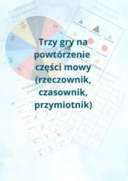 Gry gramatyczne z częściami mowy (rzeczownik, czasownik, przymiotnik). Gramatyka Montessori.