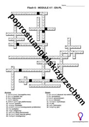 Flash 6 – Module 4 – krzyżówki