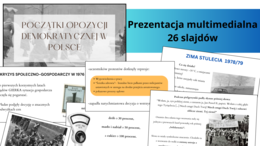 Początki opozycji demokratycznej w Polsce – gotowa prezentacja/ zgodna z podstawą programową, notatka