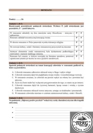 Sprawdzian przekrojowy z renesansu